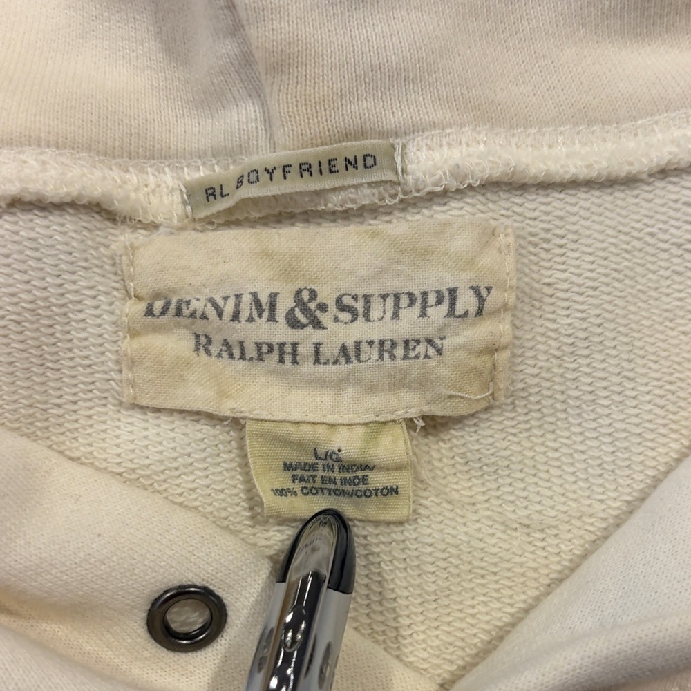 Denim & Supply Ralph Lauren Womens L Chief Sweatshirt Native American BF Hoodie - Picture 2 of 13